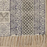 Floral Printed Traditional Floor Mat White Rug - Image 3