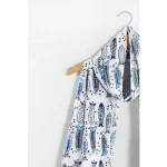 Blue Fish Printed Pure Cotton Hijab Neck Wraps Scarf - Image 3