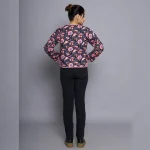 Black & Pink Floral Women Long Sleeves Jacket - Image 7