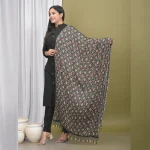 Green Bandhej Jaipuri Chinon Silk Dupatta - Image 6