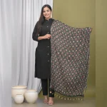 Green Bandhej Jaipuri Chinon Silk Dupatta - Image 2
