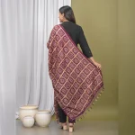 Indian Handmade Violet Chinon Silk Scarves - Image 6