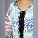 White Casual Quilted Jacket Patchwork Cotton Coat - Image 7