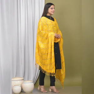 Beautiful Yellow Dupatta Gift For Women's - Image 4
