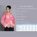Women Pink Long Sleeves Jacket Both Side Coat - Image 10