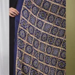 Women Traditional Wear Blue Chinon Silk Dupatta - Image 3