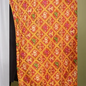 Women's Chinon Silk Orange Dupatta - Image 3