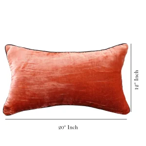 12"X20" Home Decor Terracotta Velvet Pillow Case - Image 6