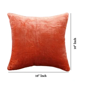 16" Luxury Terracotta Velvet Fabric Cushion Cover - Image 3