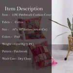16" Pink Color Sofa & Car Decor Khambadiya Cushion Cover - Image 7