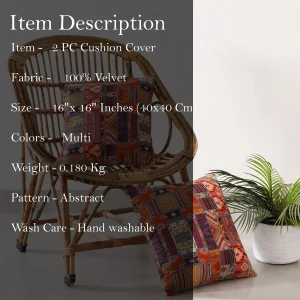 Home Sofa Decor 16" Velvet Cushion Cover - Image 6
