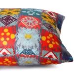 2 Pcs Multi Color Patchwork Printed Pure Velvet Pillow Covers - Image 3