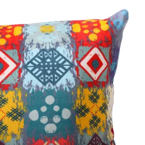 2 Pcs Multi Color Patchwork Printed Pure Velvet Pillow Covers - Image 5