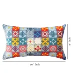 2 Pcs Multi Color Patchwork Printed Pure Velvet Pillow Covers - Image 6