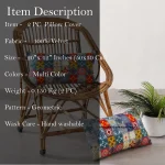 2 Pcs Multi Color Patchwork Printed Pure Velvet Pillow Covers - Image 7