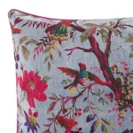 22" Grey Bird Design Velvet Cushion Cover - Image 4