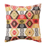 2PC Multi Ikat Print Soft Velvet Cushion Cover - Image 3