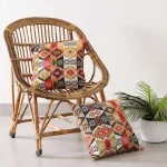 2PC Multi Ikat Print Soft Velvet Cushion Cover