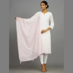 Beautiful Baby Pink Color Chanderi Silk Dupatta - Image 2