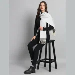 Beautiful Leopard Pattern Long Scarf (Pale Blue) - Image 4