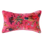 Beautiful Pink Bird Printed Velvet Pillow Cover Set - Image 5