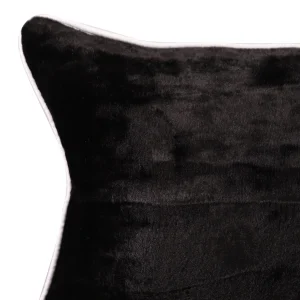 Beautiful Solid Black Velvet Rectangular Pillow Cover - Image 5