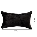 Beautiful Solid Black Velvet Rectangular Pillow Cover - Image 6