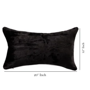 Beautiful Solid Black Velvet Rectangular Pillow Cover - Image 6