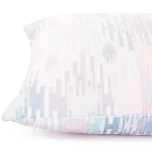 Beautiful White Ikat Print Cushion Cover 16" - Image 3