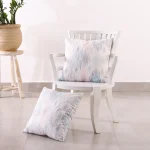 Beautiful White Ikat Print Cushion Cover 16"