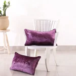 Bed Decor Solid Purple Color Pillow Set
