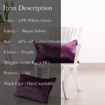 Bed Decor Solid Purple Color Pillow Set - Image 7