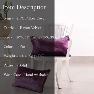 Bed Decor Solid Purple Color Pillow Set - Image 7