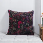 Bedroom Bed Soft Decor Cushion Cover Black Bird Print