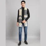 Beige And Black Check Men's Muffler Perfect Gift - Image 7