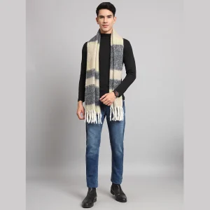 Beige And Black Check Men's Muffler Perfect Gift - Image 7