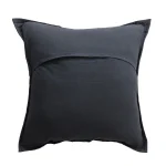 Black Embroidered Khambadiya Patchwork Cushion Cover - Image 5