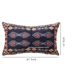 Black Ikat Printed Soft Velvet Pillow Covers - Image 6