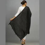 Black Thread Embroidery Chanderi Silk Dupatta - Image 6