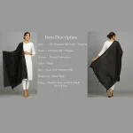 Black Thread Embroidery Chanderi Silk Dupatta - Image 7