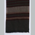Brown Striped Neck Wrap Wool Scarf - Image 6