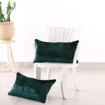 Emerald Green Color Velvet Pillow Cover 20"x12"