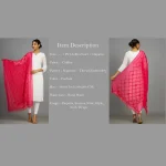 Fuchsia Sequins Long Chunni Indian Lightweight Stole - Image 7