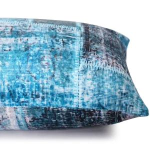 Geometric Aqua 2 Pcs Velvet Pillow Covers - Image 3