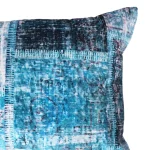 Geometric Aqua 2 Pcs Velvet Pillow Covers - Image 4