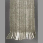 Grey Acrylic Striped Neck Wraps Scarf - Image 9