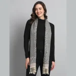 Grey Leopard Wool Scarves Best Gift For Women's