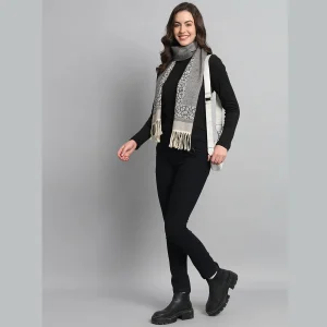 Grey Leopard Wool Scarves Best Gift For Women's - Image 5
