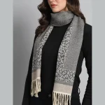 Grey Leopard Wool Scarves Best Gift For Women's - Image 6