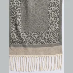 Grey Leopard Wool Scarves Best Gift For Women's - Image 7